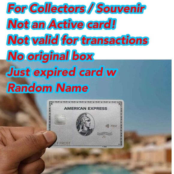 American Express Platinum PERSONAL CARD Amex Metal card centurion collectibl LTD - Picture 6 of 15